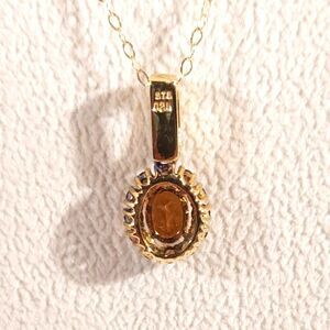 Madeira Citrine Pendant Necklace & Smoky Quartz in 14k YG over 925